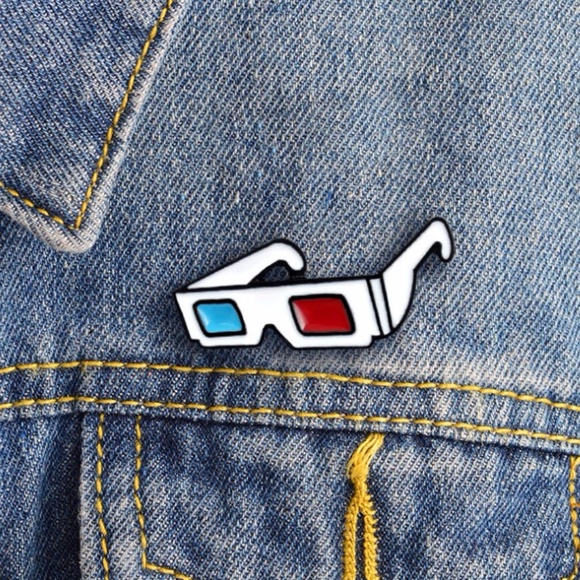 Jewelry - NEW 3D Glasses Enamel Pin Brooch